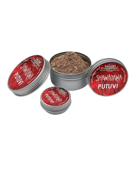 Rapé Shawãdawa – Putuvi – Dosen mit rotem Etikett, eine davon geöffnet