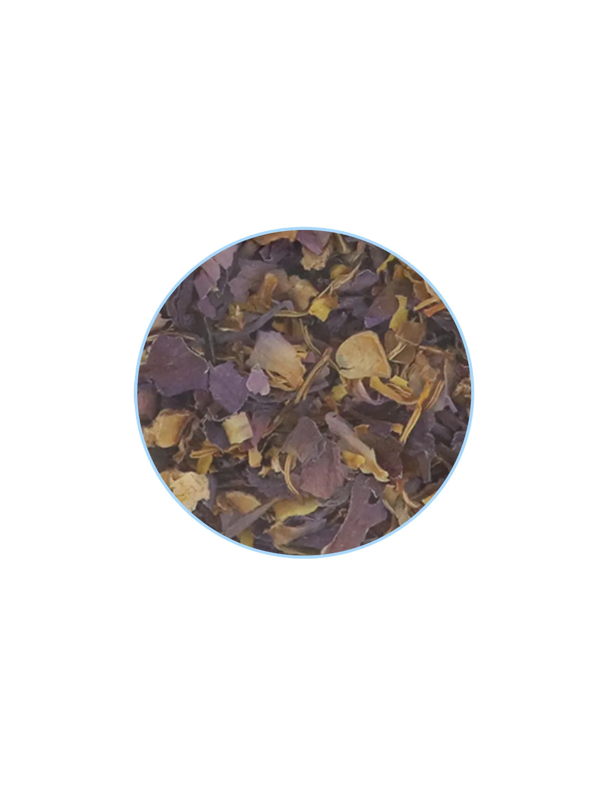 Blaue Lotusblüte – Indian Elements – getrocknete Blütenstücke, Nahaufnahme