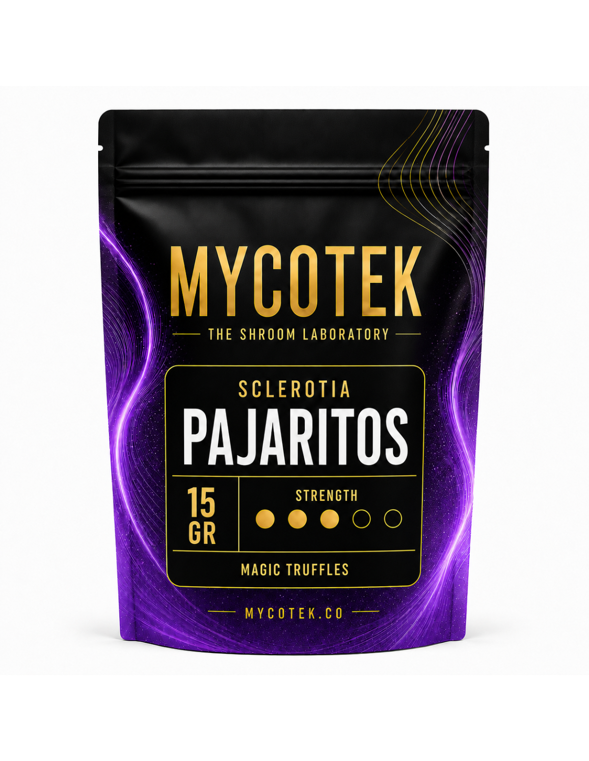 Magische Trüffel Psilocybe Pajaritos – Mycotek – Packung mit 15 g, Vorderseite