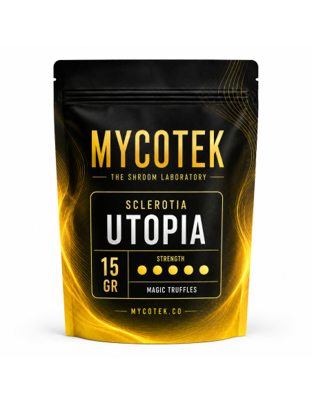 Magische Trüffel Psilocybe Utopia – Mycotek – Packung mit 15 g, Vorderseite