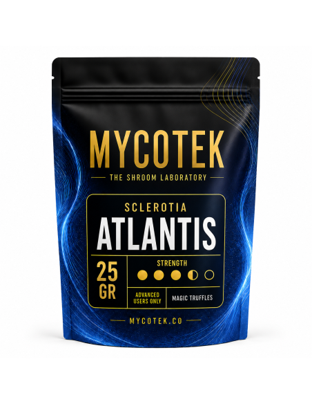Magische Trüffel Psilocybe Atlantis – Mycotek – Beutel mit 25 g, Vorderseite