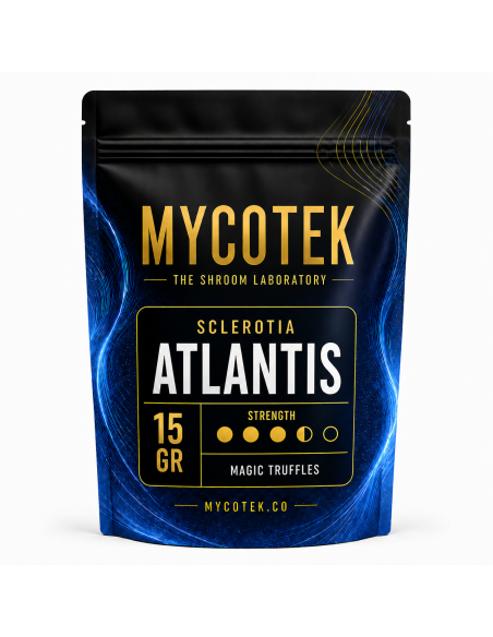 Magische Trüffel Psilocybe Atlantis – Mycotek – Beutel mit 15 g, Vorderseite