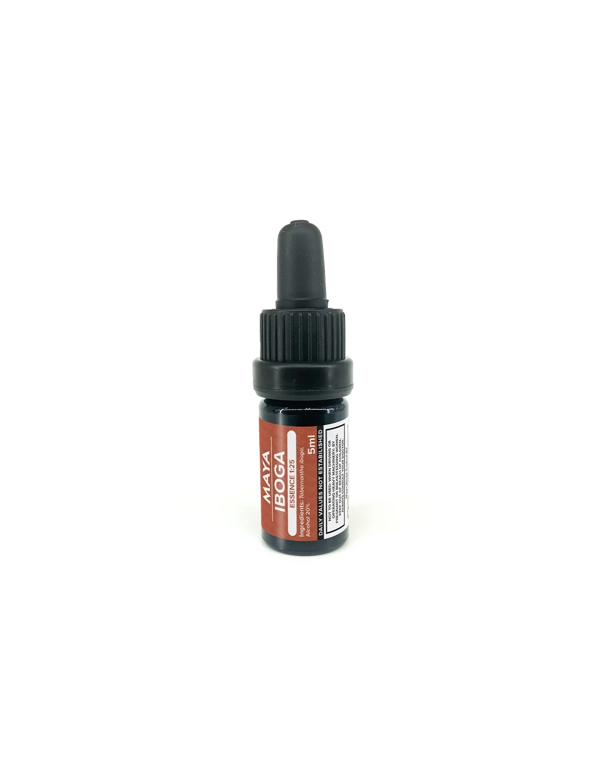 Iboga-Essenz 1:25 (Tabernanthe iboga) – Wurzelrinde, 5 ml – Pipettenflasche mit Etikett