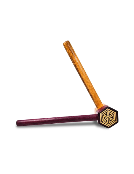 Verstellbarer Kuripe – Cubic Vortex – violette und naturfarbene Röhre, gravierte Sechskantverbindung