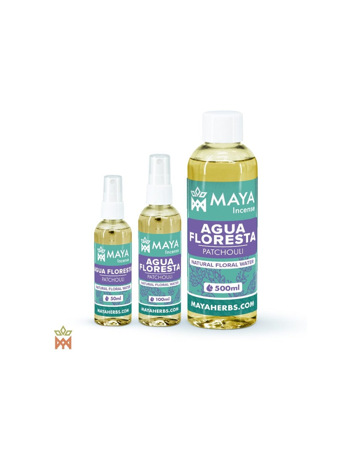 Patchouli-Blütenwasser – Agua Floresta, Pogostemon cablin – Flaschen mit 50, 100 und 500 ml