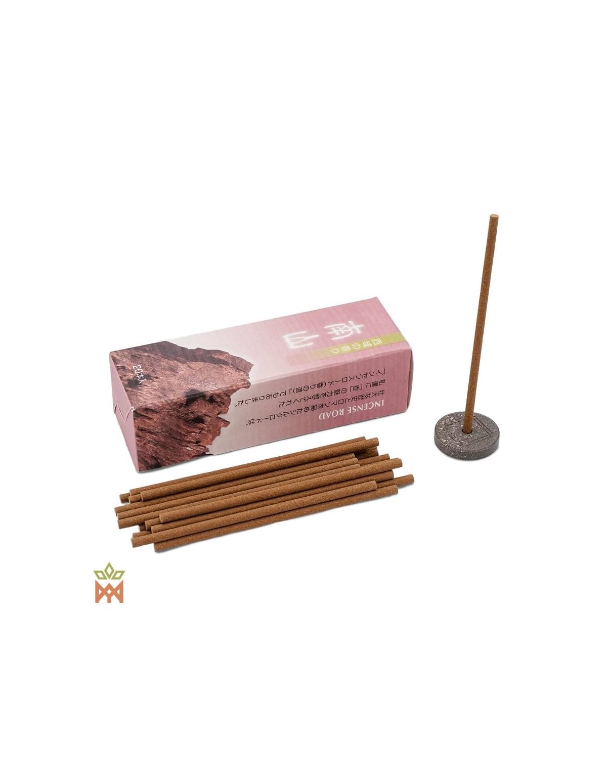 Shoyeido Incense Road – Nanzan-Schachtel, lose Stäbchen und ein Stäbchen im runden Halter