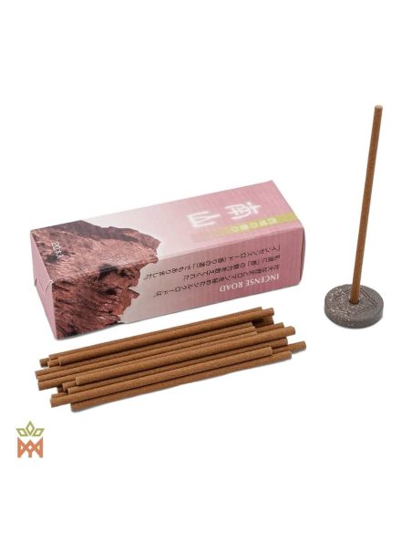 Shoyeido Incense Road – Nanzan-Schachtel, lose Stäbchen und ein Stäbchen im runden Halter