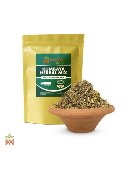 Wildflower-Kumbaya – Beutel von Maya Herbs und Blütenmischung in einer Tonschale