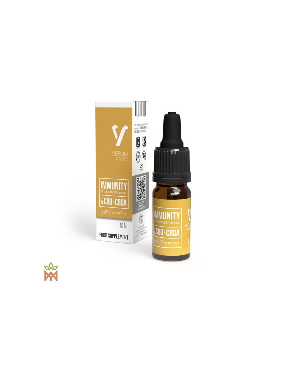 Verum Viridi Granatapfelmischung, 10 ml – Faltschachtel und Pipettenflasche
