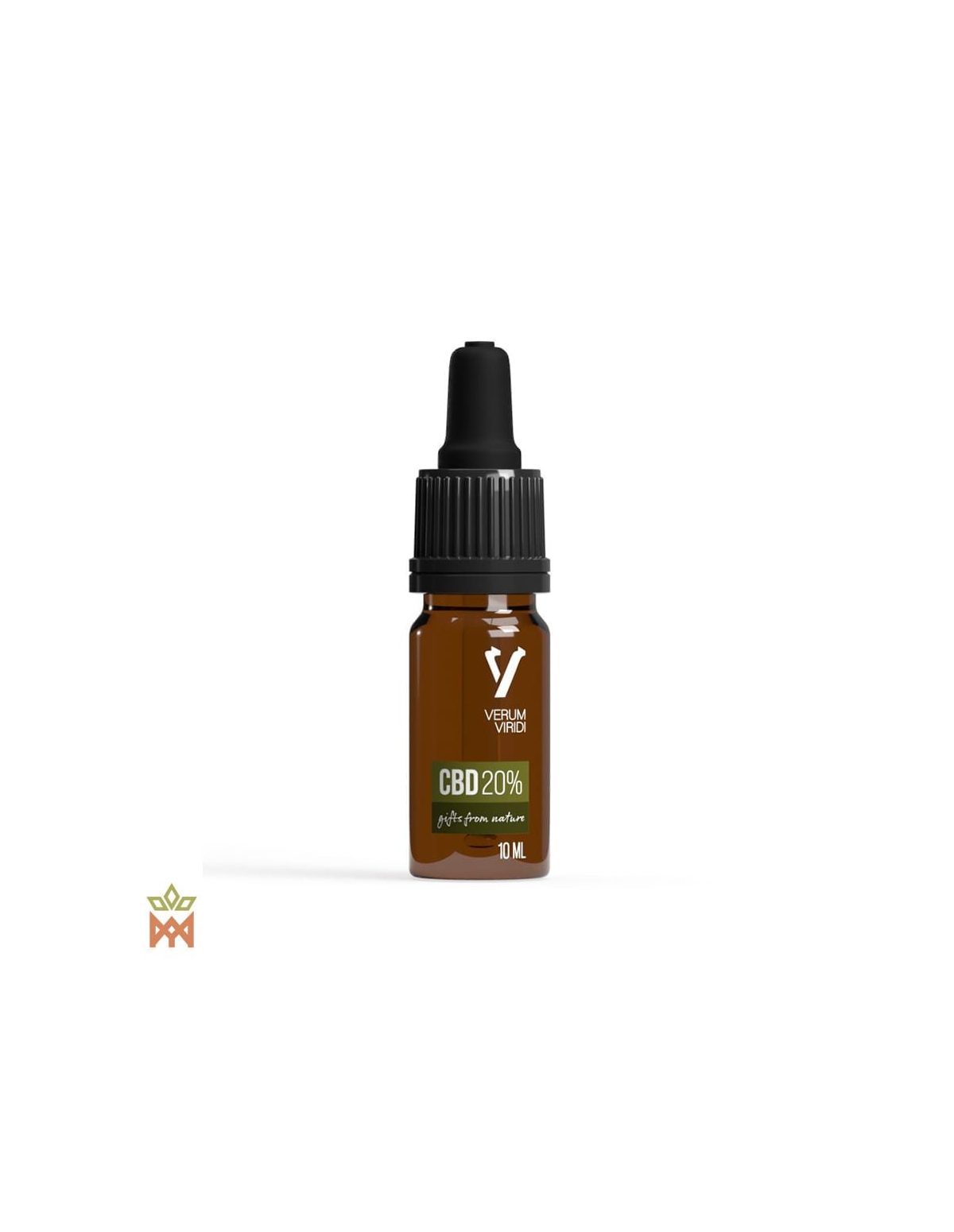 Verum Viridi CBD-Isolatöl 20 % – 10-ml-Flasche mit Pipettenverschluss