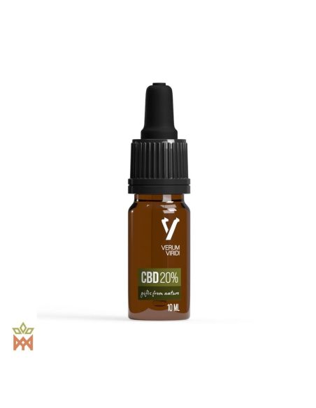 Verum Viridi CBD-Isolatöl 20 % – 10-ml-Flasche mit Pipettenverschluss