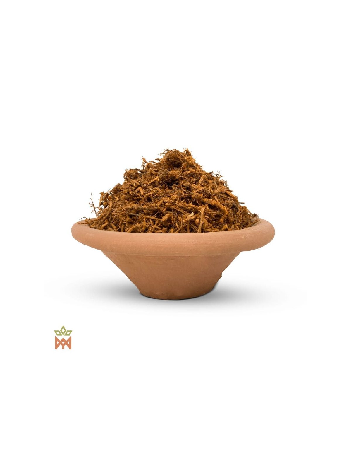 Murure aus Peru – Geschredderte Rinde, Brosimum acutifolium – Rindenfasern in einer Terrakottaschale