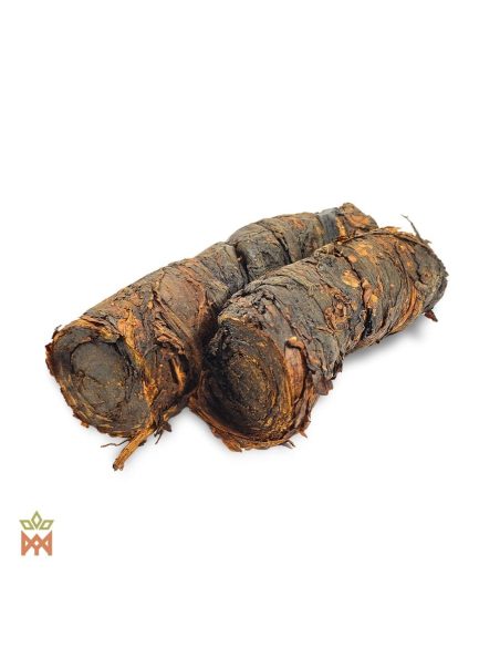 Arapiraca-Mapacho aus Brasilien – Blattrolle, Nicotiana rustica – zwei Rollen nebeneinander