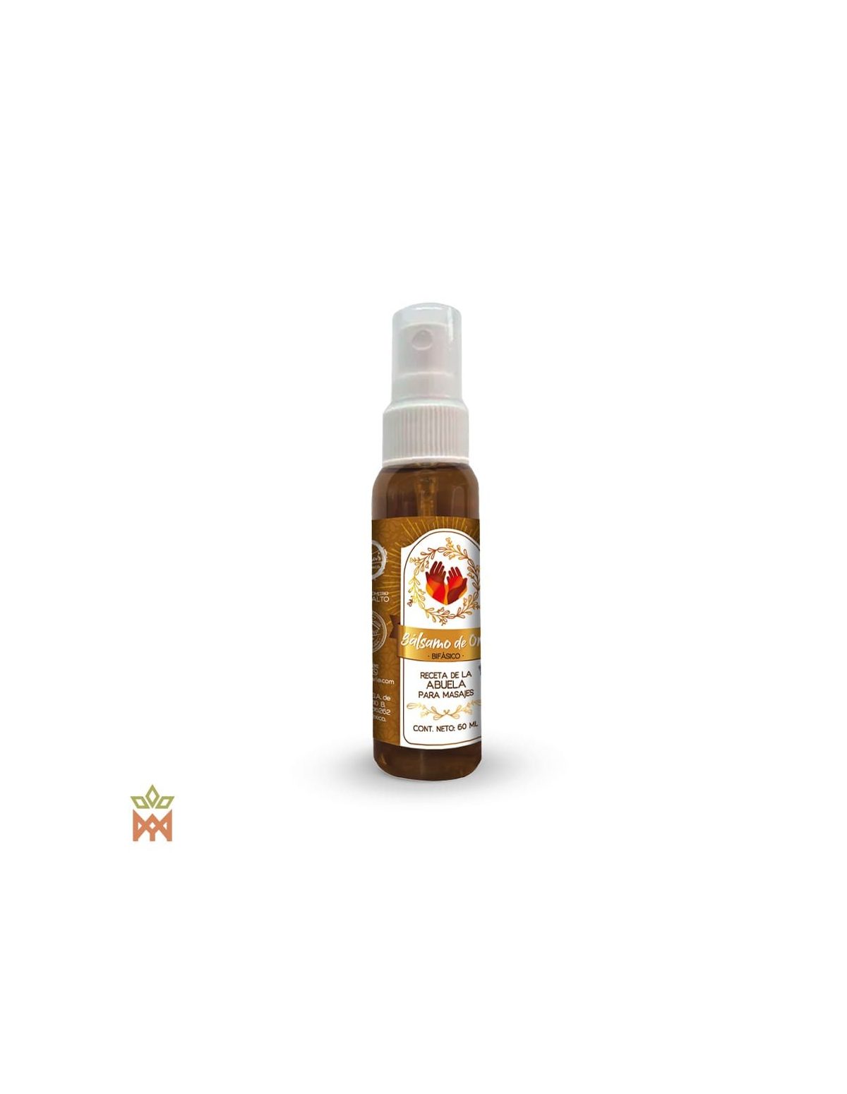 Balsamo de Oro – Chilcuague-Öl, 60 ml, Heliopsis longipes – braune Sprühflasche mit goldenem Etikett