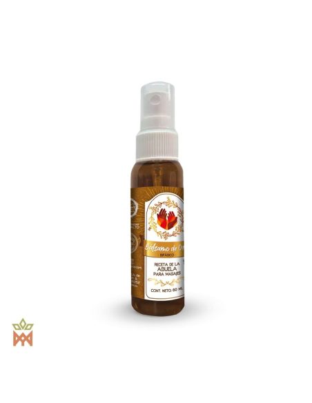 Balsamo de Oro – Chilcuague-Öl, 60 ml, Heliopsis longipes – braune Sprühflasche mit goldenem Etikett
