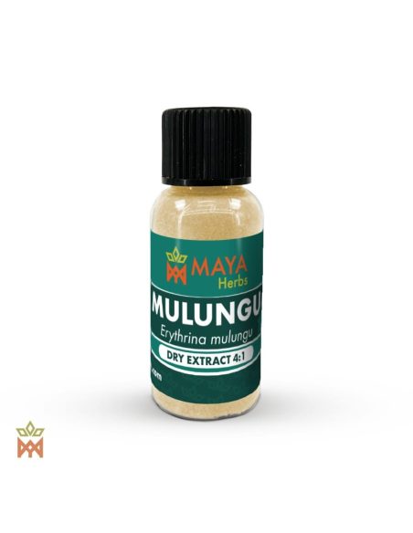 Mulungu-Trockenextrakt 4:1 (Erythrina mulungu) – Fläschchen mit dem Etikett von Maya Herbs