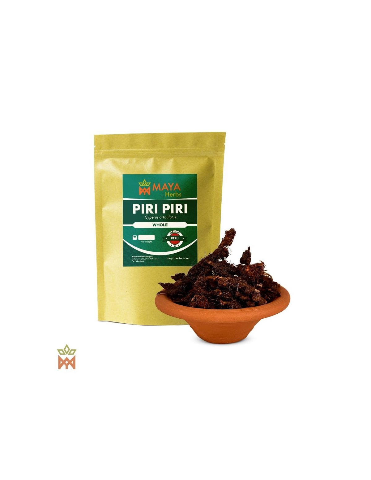 Piri-Piri aus Peru (Cyperus articulatus) – Beutel von Maya Herbs und ganze Wurzelstücke
