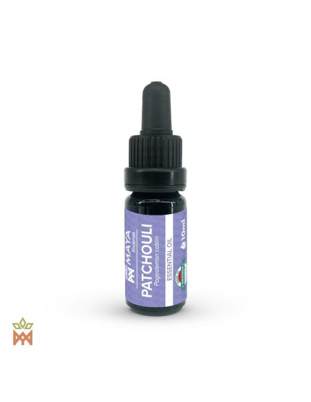 Patchouli aus Indonesien – 10-ml-Pipettenflasche von Maya Incense mit Hinweis Made in Indonesia