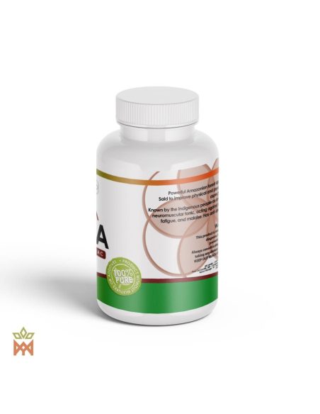 Muira-Puama-Kapseln aus Brasilien (Ptychopetalum olacoides) – Dose von Phytolumiar, Seitenansicht