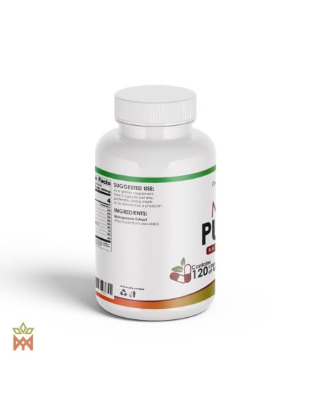 Muira-Puama-Kapseln aus Brasilien (Ptychopetalum olacoides) – Dose von Phytolumiar, Rückenetikett