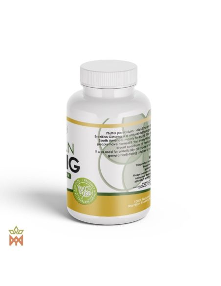 Suma-Kapseln aus Brasilien – Dose von Phytolumiar, Seitenetikett