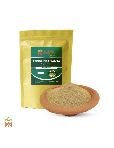 Espinheira Santa aus Brasilien (Maytenus ilicifolia) – Beutel von Maya Herbs und Blattpulver