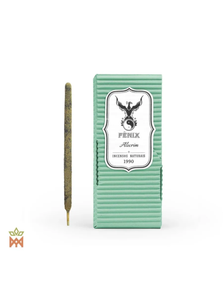 Fenix Rosmarin-Räucherstäbchen aus Brasilien – mintgrüne Schachtel „Alecrim“ und ein gesprenkeltes Stäbchen