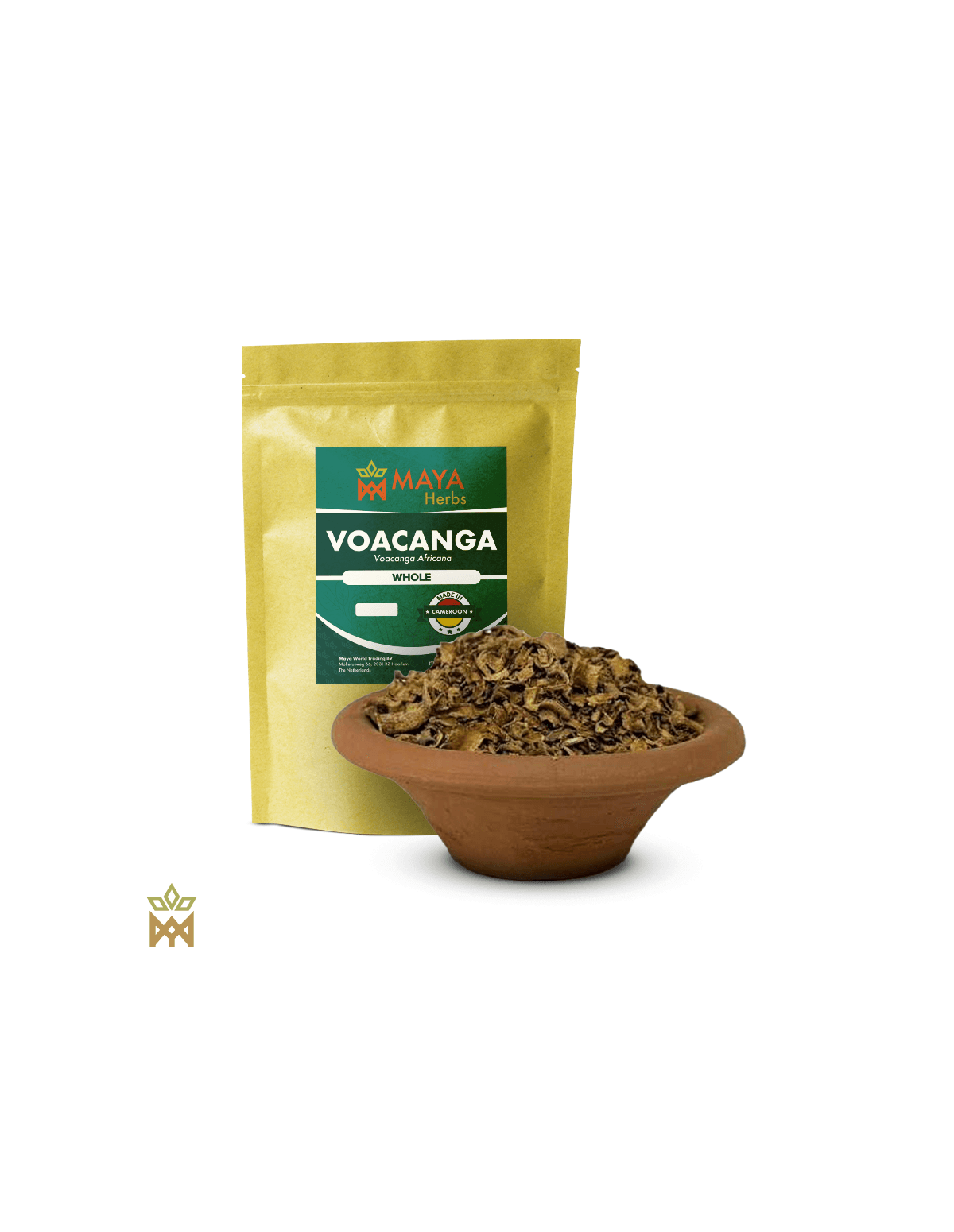 Voacanga aus Kamerun (Voacanga africana) – Beutel von Maya Herbs und Rindenstücke