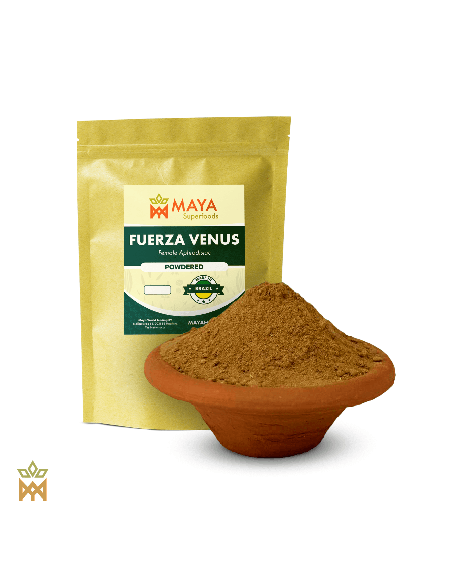 Brasilianische Fünf-Pflanzen-Mischung – Pulver – Maya-Superfoods-Beutel und Schale