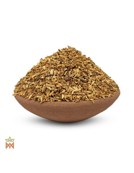 Palo Santo aus Peru – Fein geschnittenes Holz, Bursera graveolens – fein geschnittenes Holz in einer Tonschale, Detail