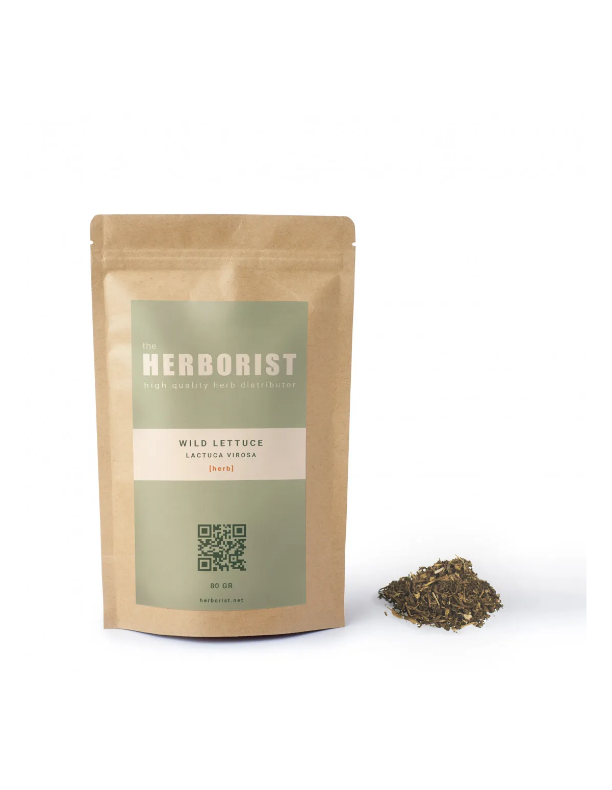 Gift-Lattich (Lactuca virosa) – geschnittene Blätter – Herborist-Beutel und Blätter