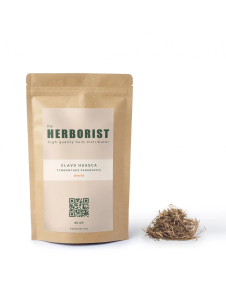 Clavo Huasca (Tynanthus panurensis) – geschnittenes Kraut – Herborist-Beutel und geschnittene Stücke