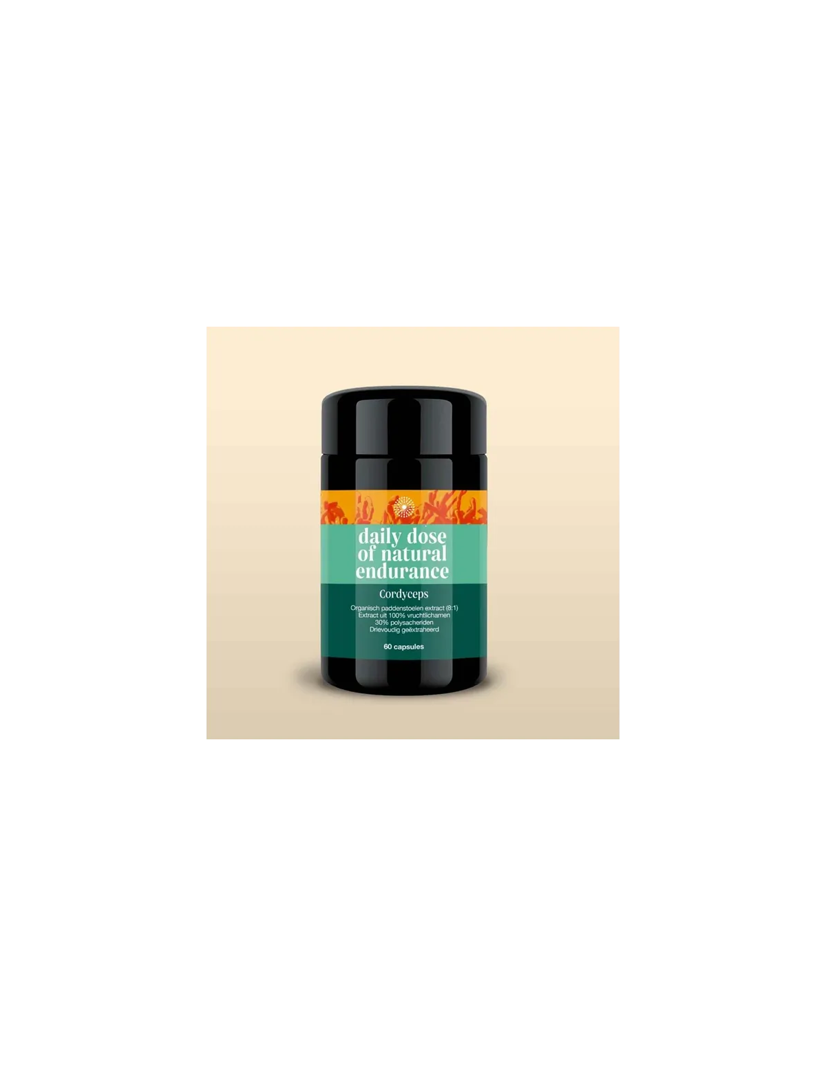 Cordyceps, 60 Kapseln – Foodsporen – Behälter mit Etikett