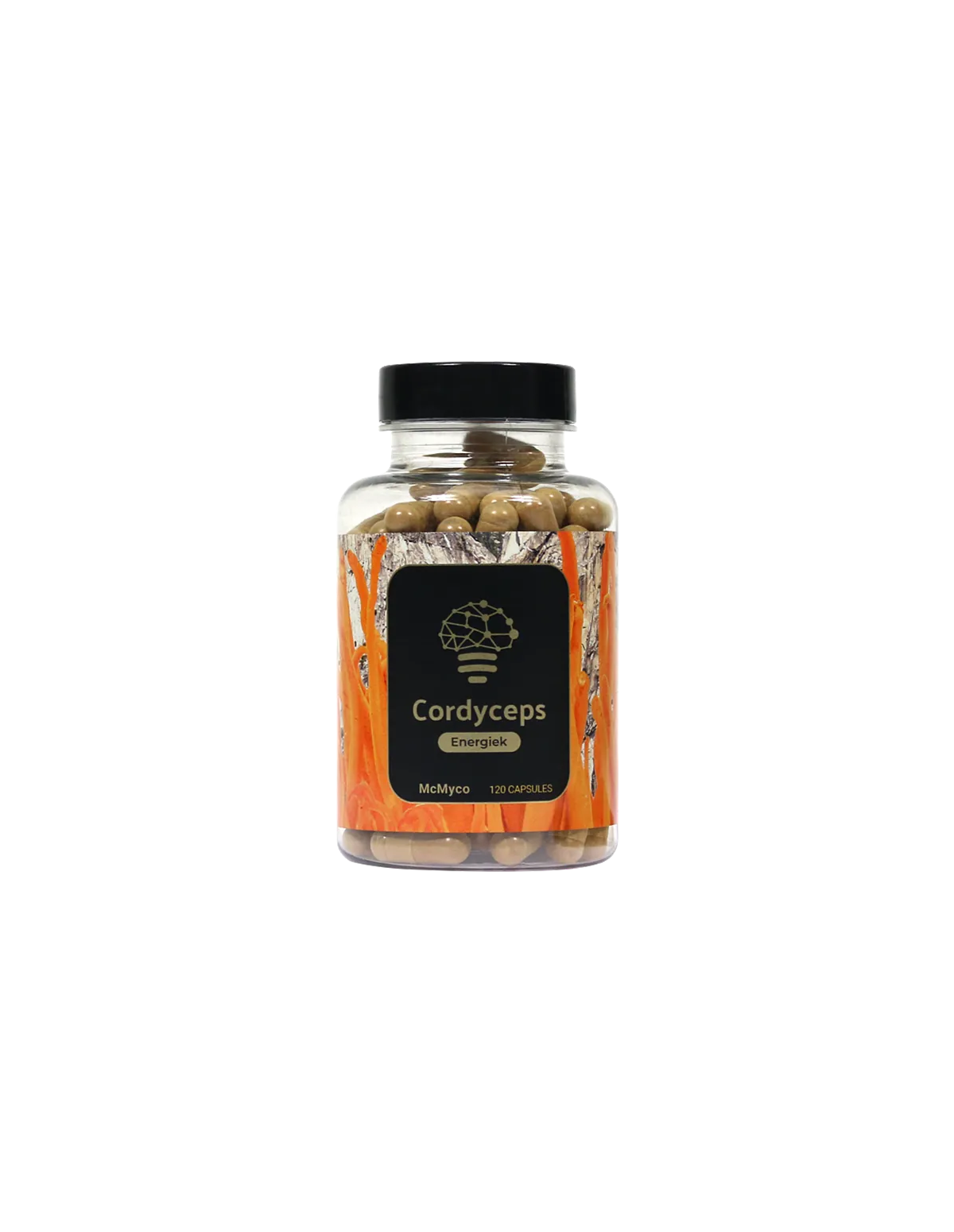 Cordyceps – McMyco, 120 Kapseln – Dose, Etikett von vorne