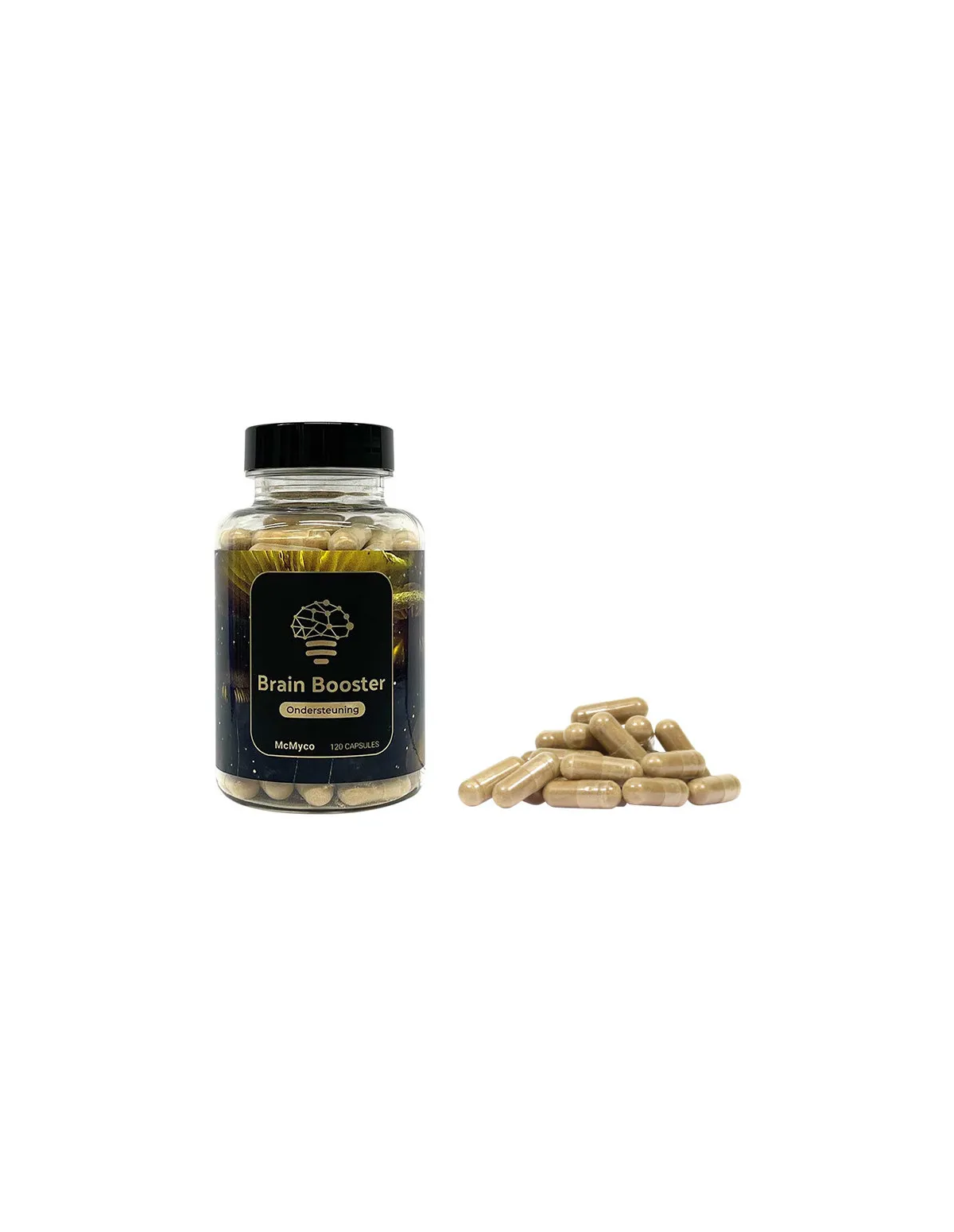 Igel-Stachelbart-Mischung (Hericium erinaceus) – McMyco, 120 Kapseln – Dose und lose Kapseln