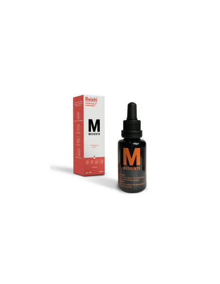Reishi-Tinktur (Ganoderma lucidum) – Mushinto – 30-ml-Flasche und Schachtel