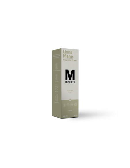 Igel-Stachelbart-Tinktur (Hericium erinaceus) – Mushinto – Schachtel, 50 ml
