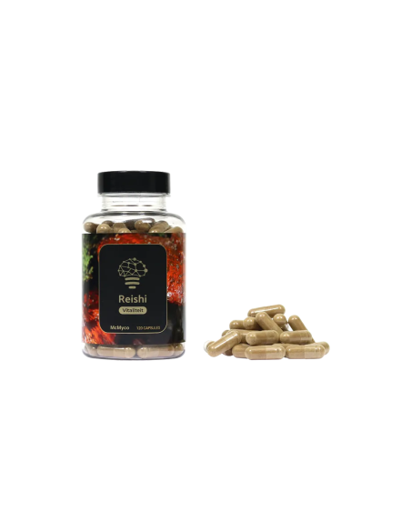 Reishi (Ganoderma lucidum) – McMyco, 120 Kapseln – Dose und lose Kapseln